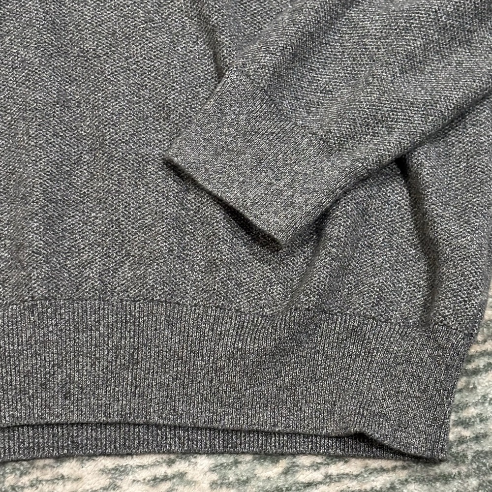 Polo Ralph Lauren Pima Cotton Grey 1/4 Zip Sweater sz Medium EUC - Picture 3 of 7
